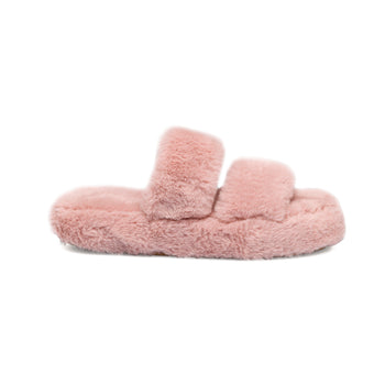 Pantofole rosa da donna in pelliccia sintetica Lora Ferres, Ciabatte Donna, SKU p411000300, Immagine 0